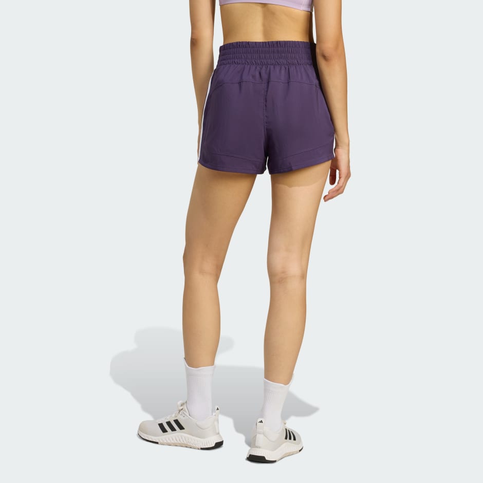Pacer Training 3-Stripes Woven High-Rise Shorts