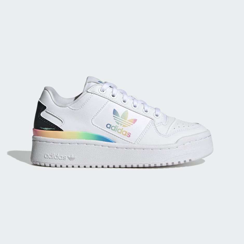 Adidas rainbow best sale stripe shoes