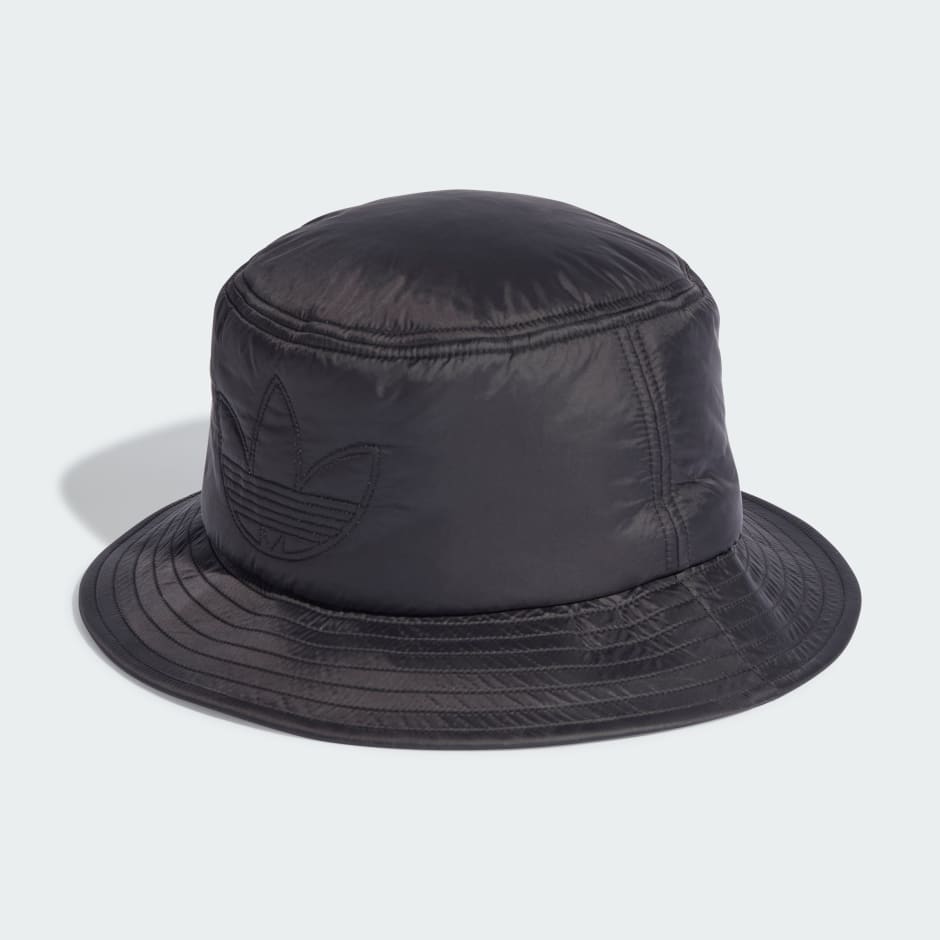 Accessories - Quilted Trefoil Bucket Hat - Black | adidas South Africa