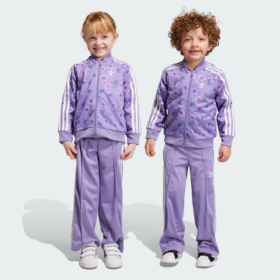 Kids Clothing - Floral Track Suit Purple | adidas Saudi Arabia