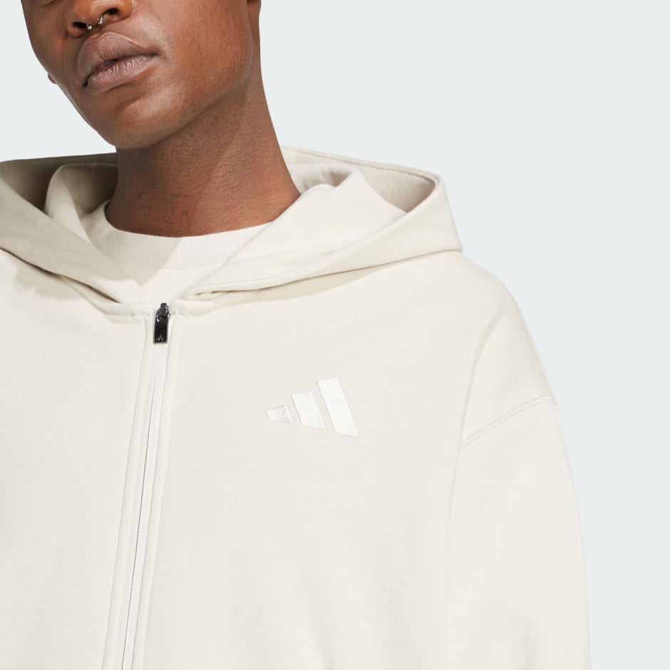 adidas ALL SZN French Terry Full-Zip Hoodie - Beige | adidas KE adidas ALL SZN French Terry Full-Zip Hoodie - Beige | adidas KE