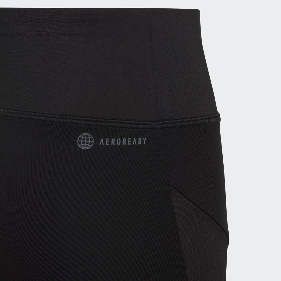 Clothing - AEROREADY High-Rise 7/8 Tights - Black | adidas South Africa