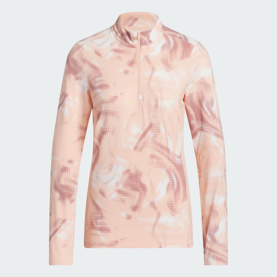 Ultimate365 Printed Quarter-Zip Mock Polo Shirt
