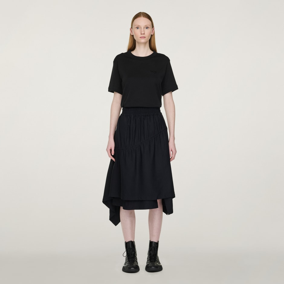 Y-3 Rayon Twill Skirt - Black | adidas Hong Kong