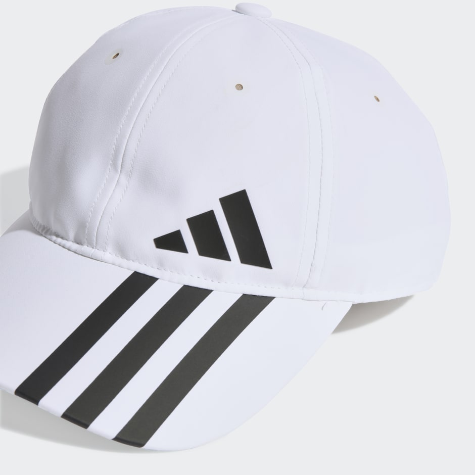 ADIDAS AEROREADY 3-STRIPES BASEBALL CAP (BLACK / WHITE)