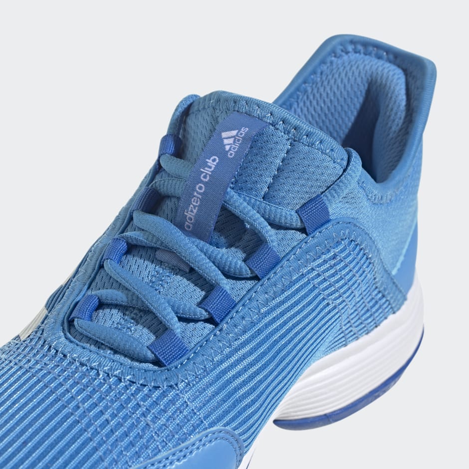 Juniors` Adizero Club Tennis Shoes Pulse Blue And Footwear White |  