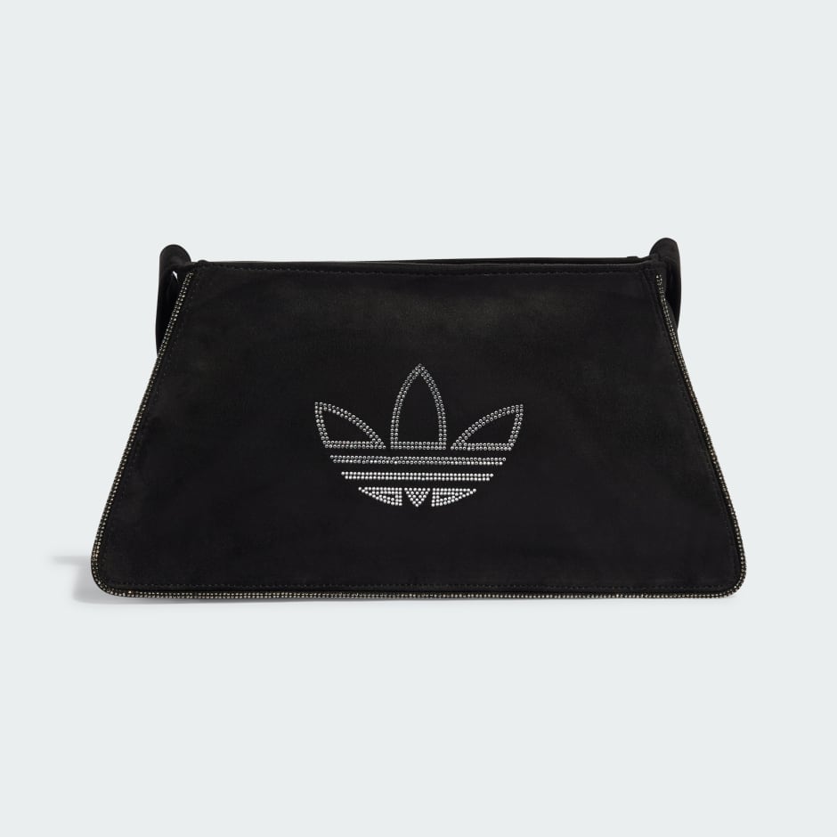 【ADIDAS】Suede Shoulder Bag ★あたたかい素材でかわいい感じ Rhinestones Fake Suede Shoulder Bag - Black | adidas Hong Kong