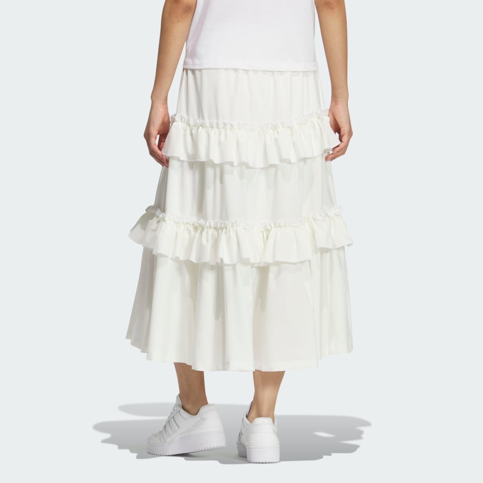 Maxi Skirt Plus Size White Skirt Quotes Cottagecore Style Tiered
