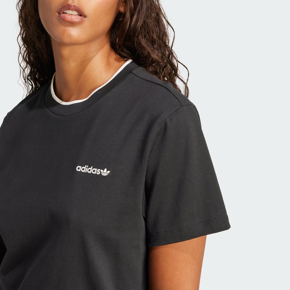 Tricou larg cu imprimeu grafic și 3 dungi adidas Sports