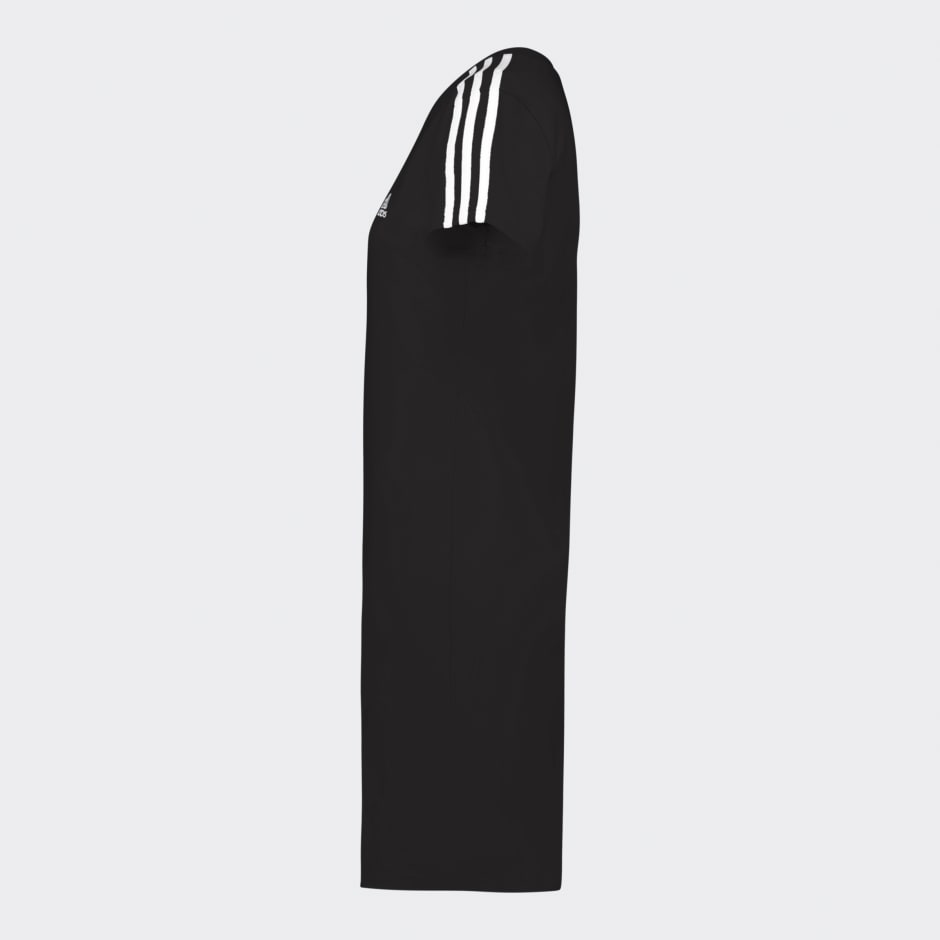 ESSENTIALS 3-STRIPES COTTON LYCRA FITTED TEE DRESS