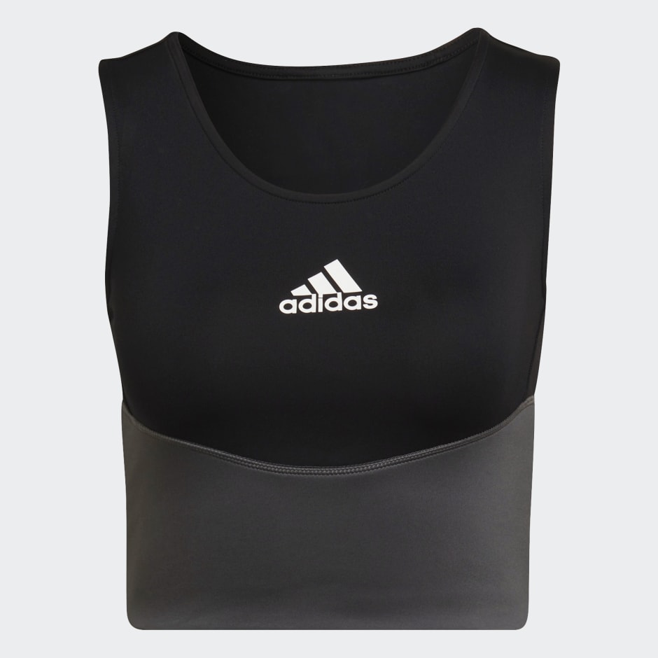 Designed to Move Colorblock 3-Stripes Crop Top
