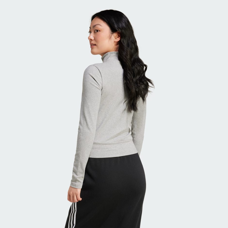 Chaqueta Deportiva Essentials Acanalada Cierre Frontal