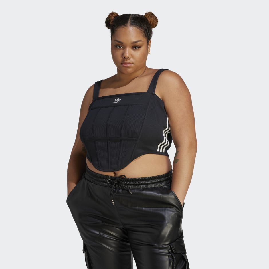 Rib Corset Tank Top (Plus Size) image number null