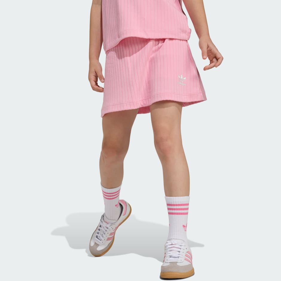 REGULAR RIB SKORT T-SHIRT SET