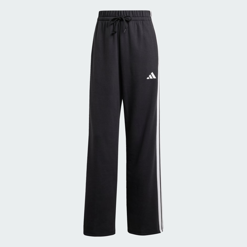 Essentials 3-Stripes Open Hem French Terry Pants