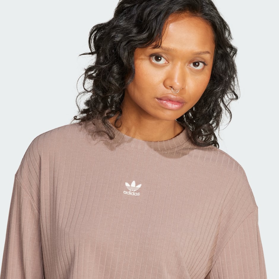 تيشيرت بأكمام طويلة Essentials Wide Rib