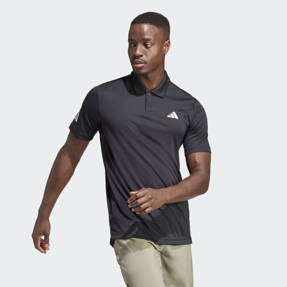 adidas Club 3-Stripes Tennis Polo Shirt - Black | adidas UAE