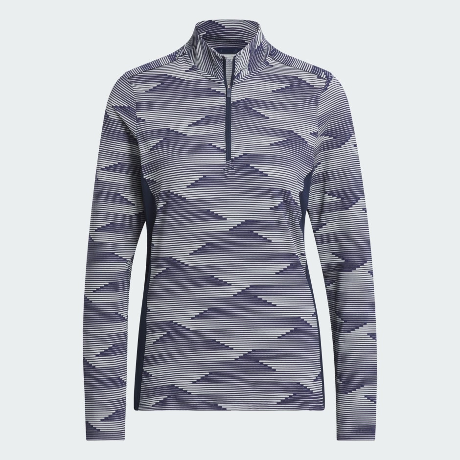Ultimate365 Printed Quarter-Zip Mock Polo Shirt