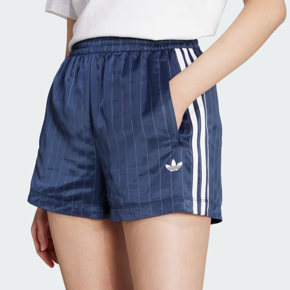 adidas Originals Pin-stripe Satin Shorts