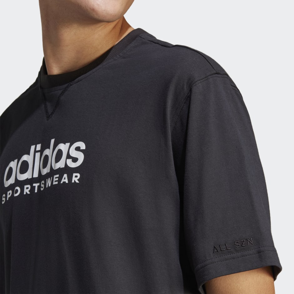 Men's Clothing - All SZN Graphic Tee - Black | adidas Saudi Arabia