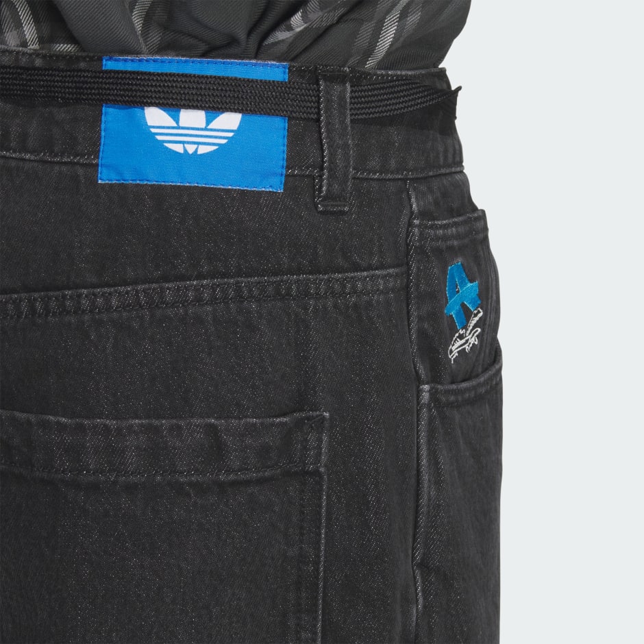 SKT DENIM PANT - 黑色| adidas香港官方網上商店