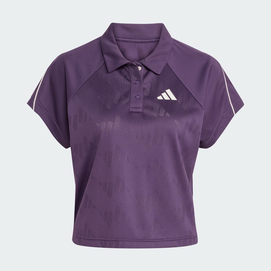 Tricou polo Stadium din jacard, inspirat din tenis, cu 3 dungi