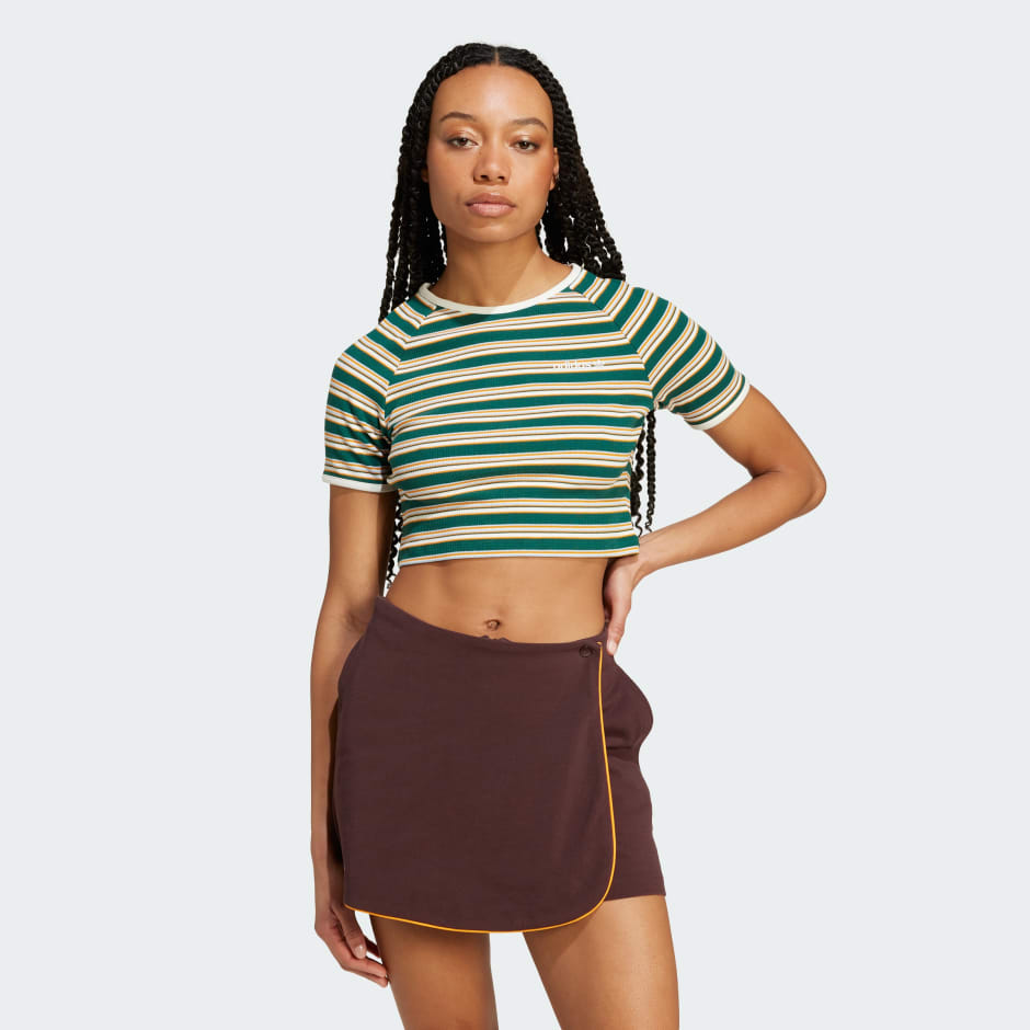 '80s Rib Stripe Baby Tee