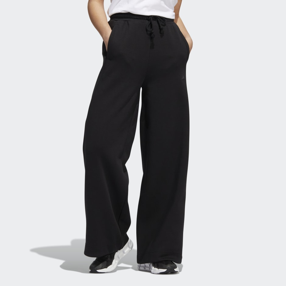  adidas Women's All SZN Fleece Wide Pants, Black, X-Small :  Clothing, Shoes & Jewelry