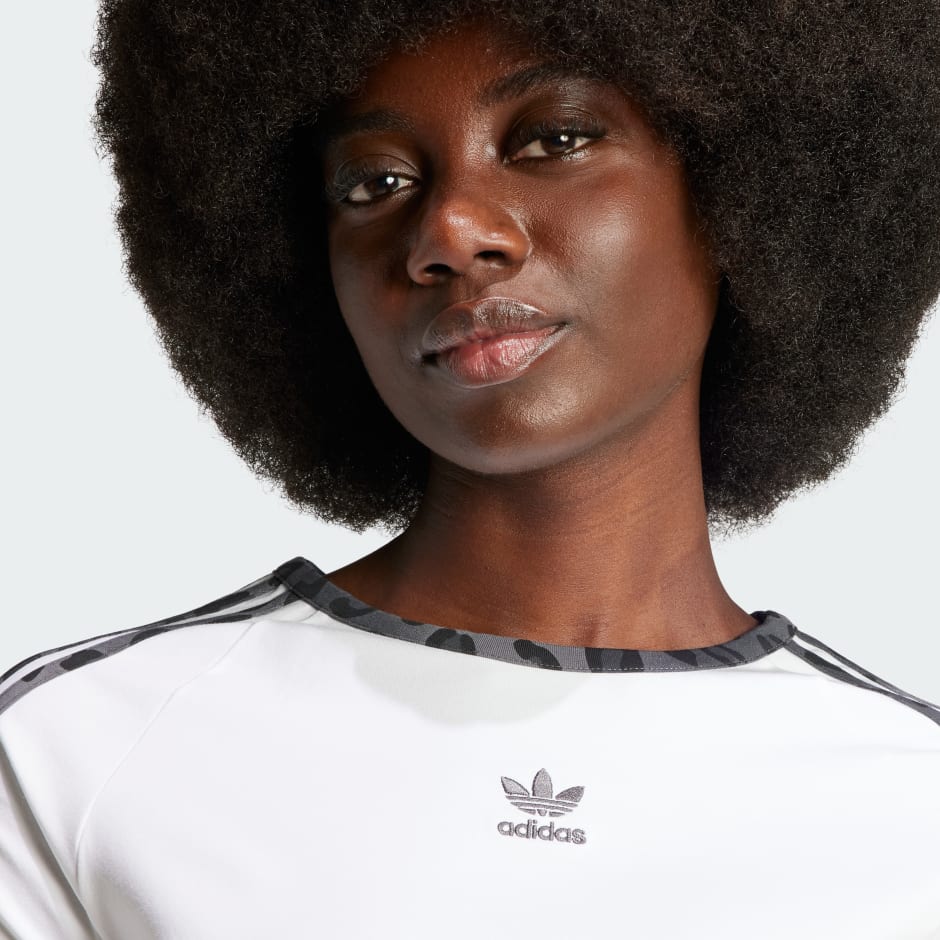 ■adidas■Originals Leopard Luxe baby Tシャツ adidas Originals Leopard Luxe Baby Tee - Black | Free