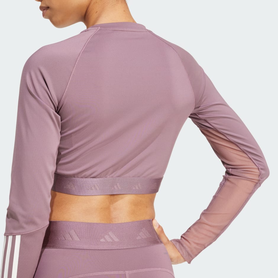 Hyperglam Training Cropped Long Sleeve Tee