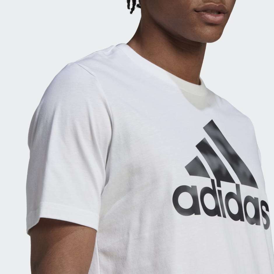 Clothing - Essentials Camo Print Tee - White | adidas South Africa