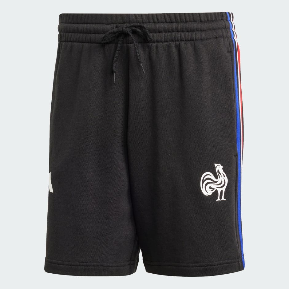 Pantaloni scurți din material plușat Franța Essentials cu 3 dungi