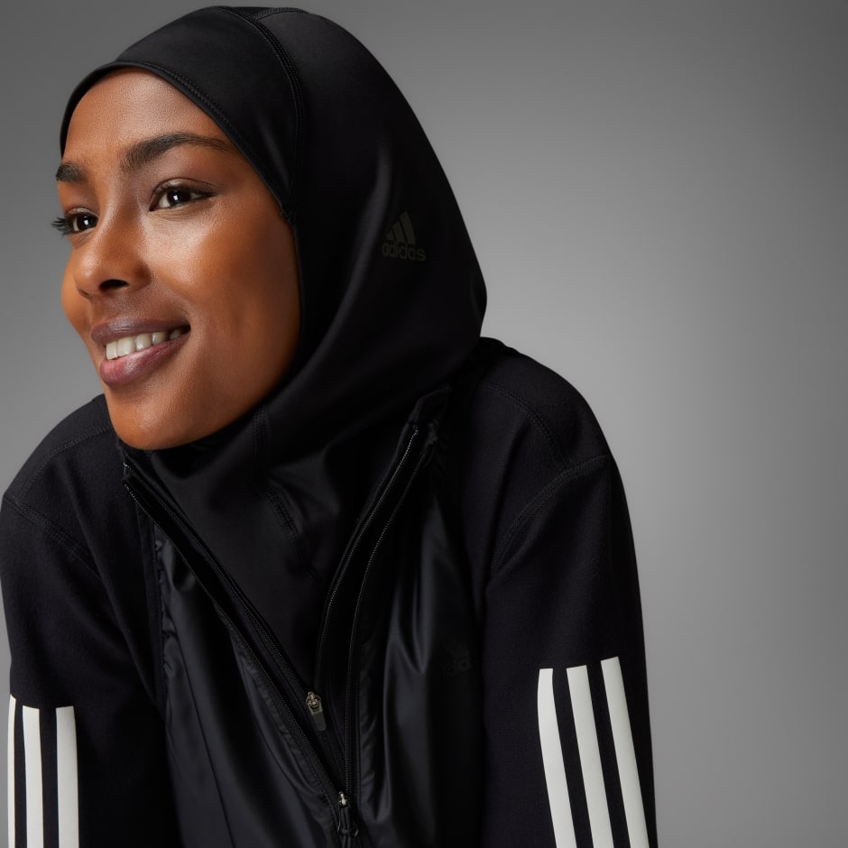 adidas Run Icons 3-Stripes Sport Hijab - Black | adidas UAE