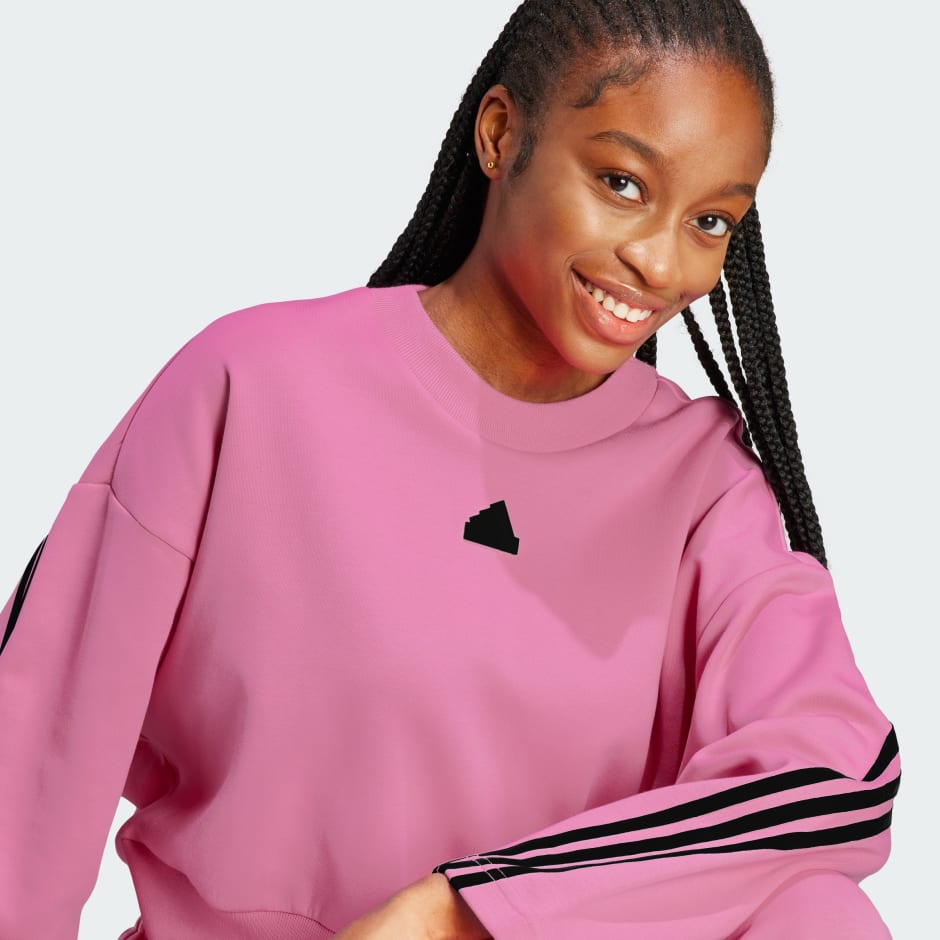 adidas Future Icons 3-Stripes Sweatshirt - Pink | adidas UAE