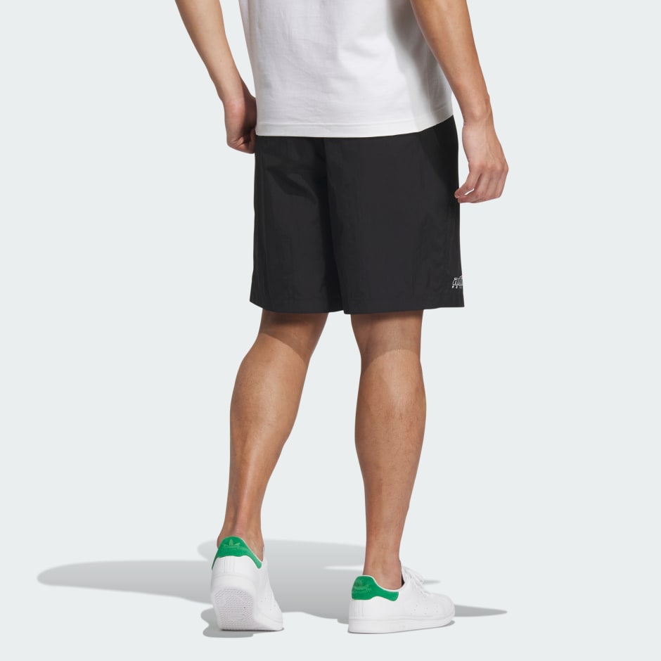 Trefoil Logo Play Football Graphic Light Woven Shorts