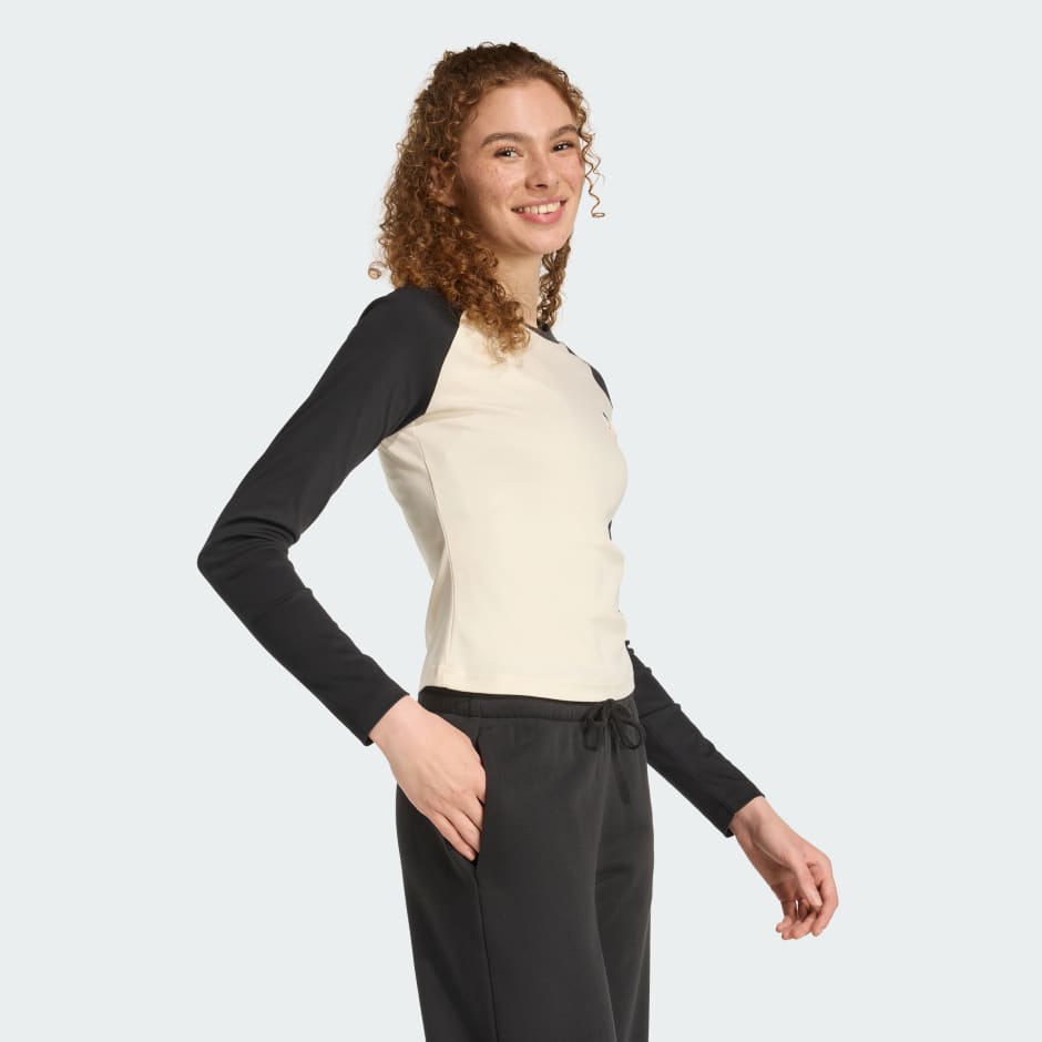 小貓貼布圖案長袖 T 裇