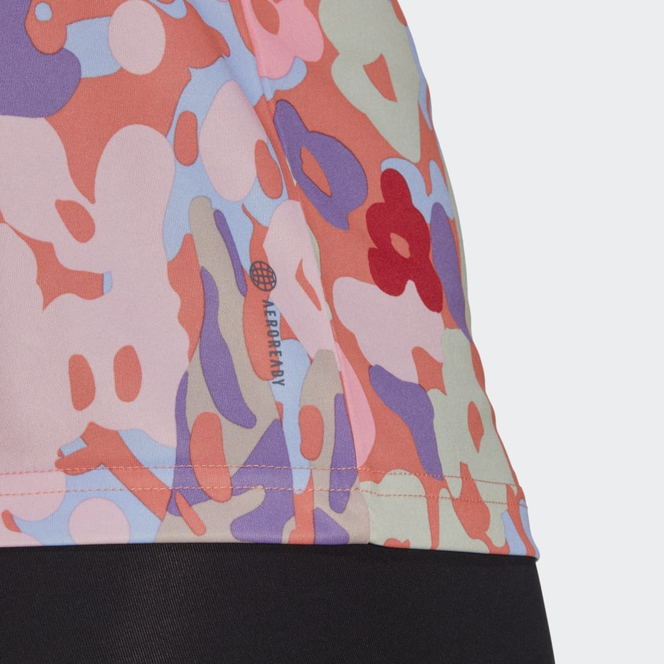 تيشيرت AEROREADY Train Essentials Minimal Branding V-Neck Floral Print