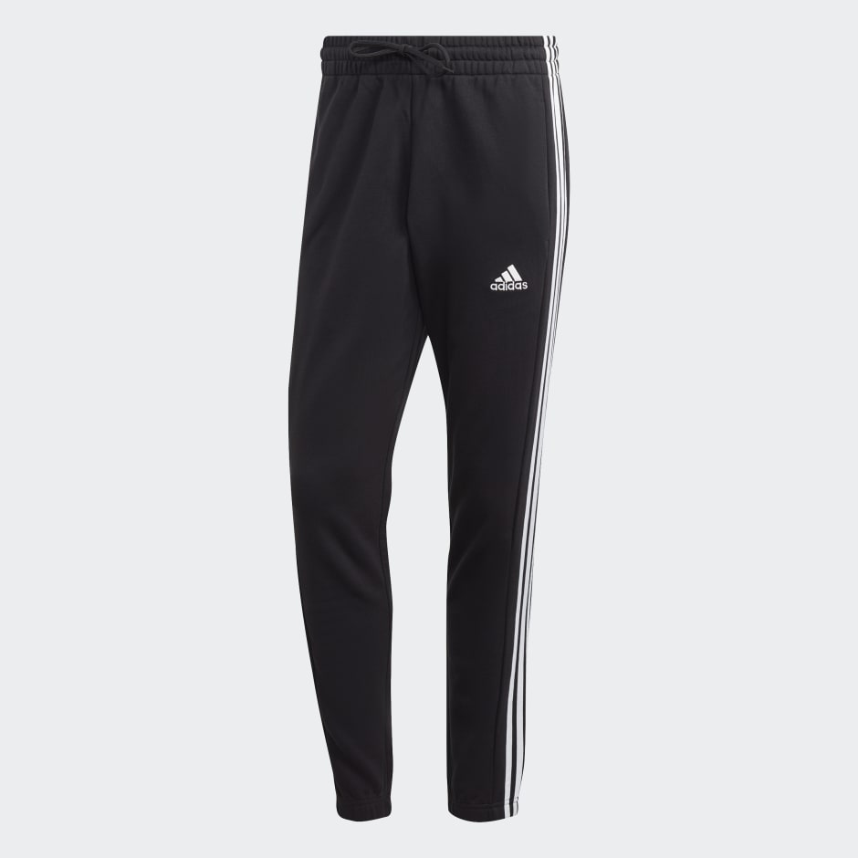 Essentials French Terry Tapered Elastic Cuff 3-Stripes Pants