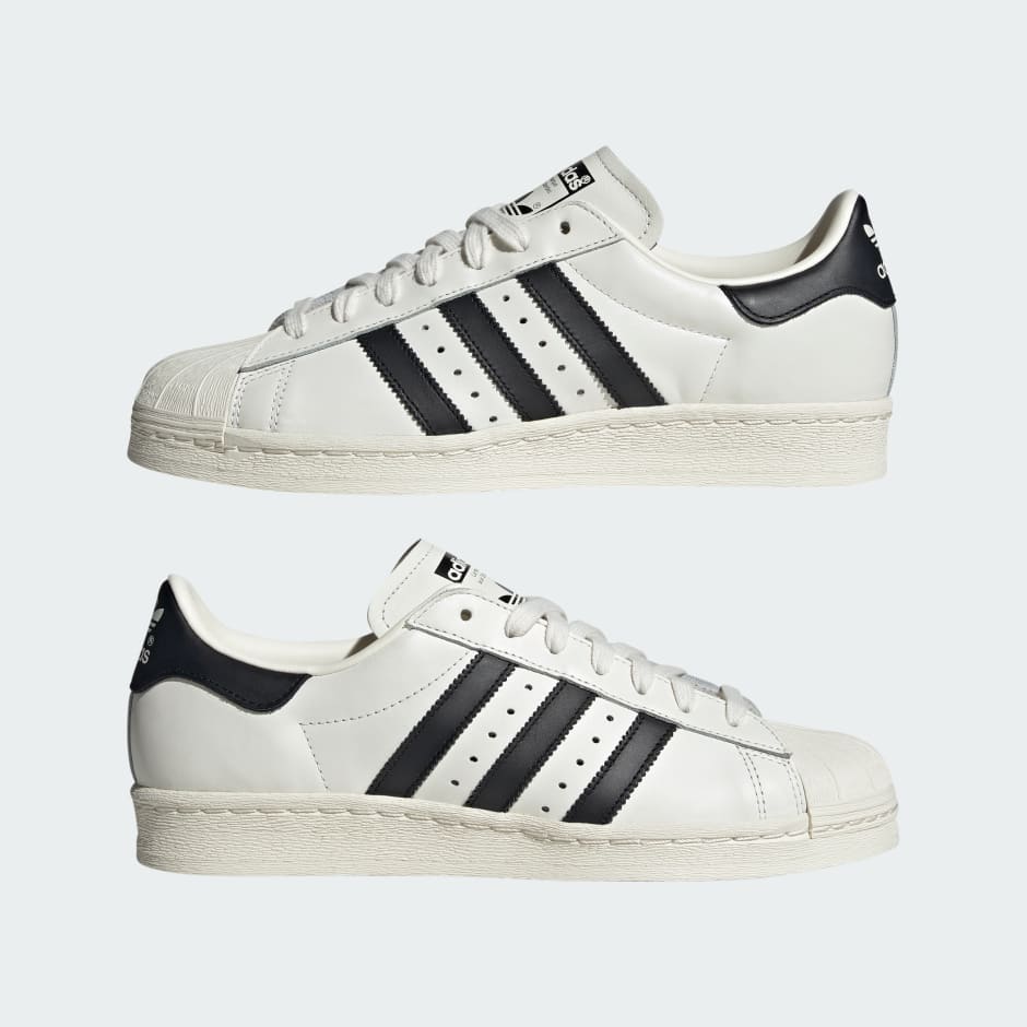 Adidas superstar white with black best sale stripes womens