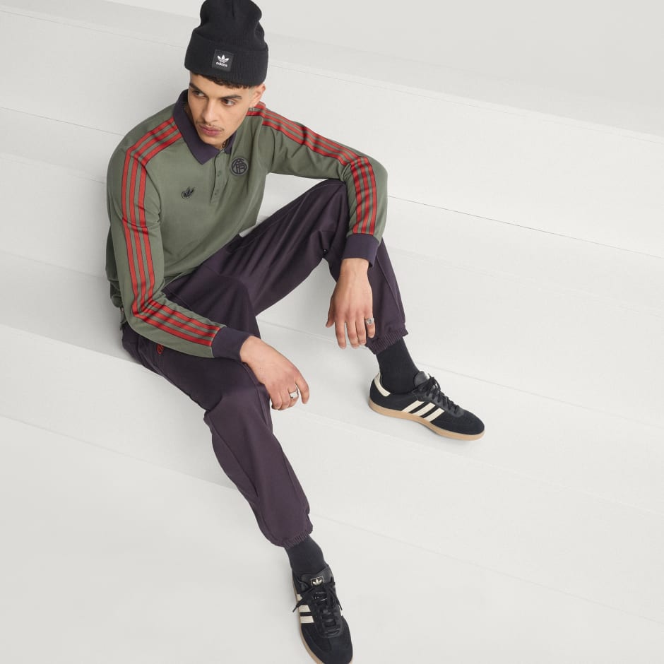 Tricou polo FC Bayern Terrace Icons cu m&acirc;necă lungă