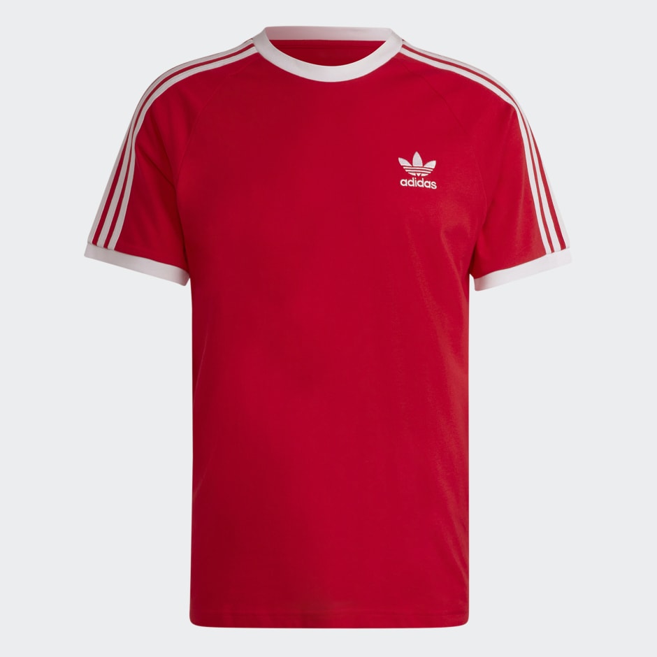 adidas Adicolor Classics 3 Stripes Tee Red adidas UAE