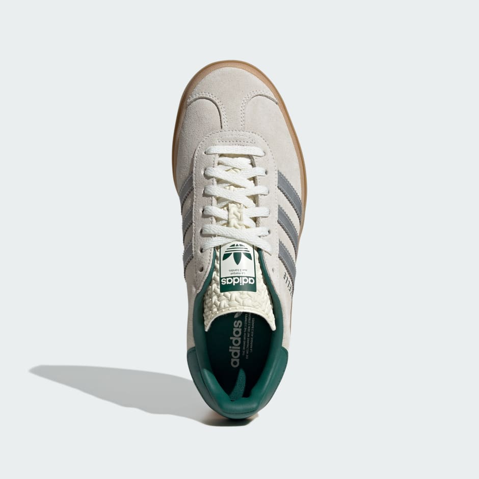 Adidas gazelle ii white/green leather trainers best sale