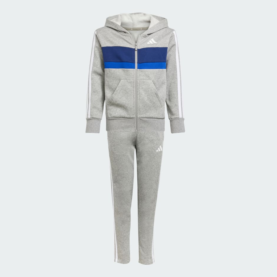 Costum de trening Seasonal Essentials Tiberio din l&acirc;nă fleece, cu 3 dungi, pentru copii
