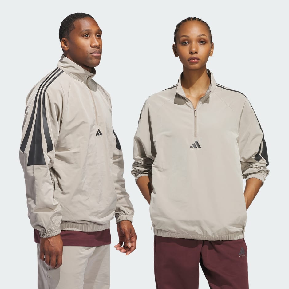 All products - adidas Basketball Woven Half-Zip Sweater