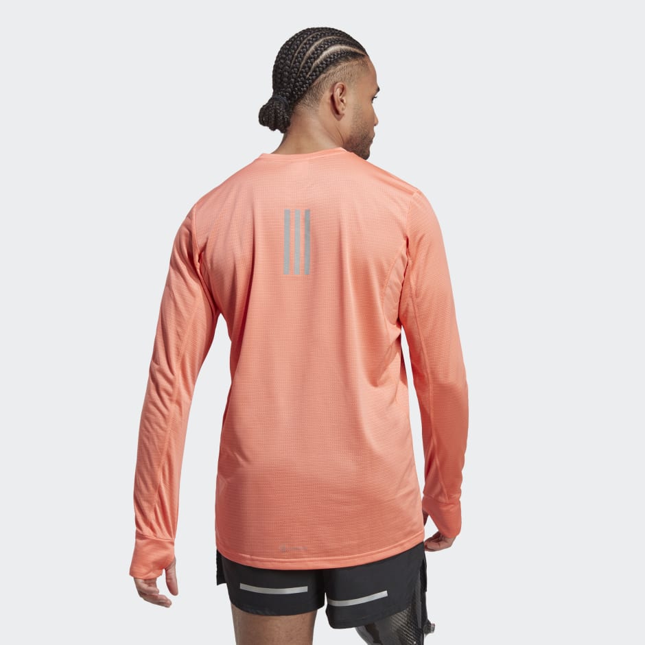 Flipper Heerlijk Van toepassing zijn adidas Own the Run Long Sleeve Tee - Orange | adidas LK