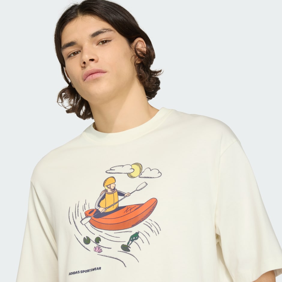 DOODLE KAYAKING GRAPHIC T-SHIRT