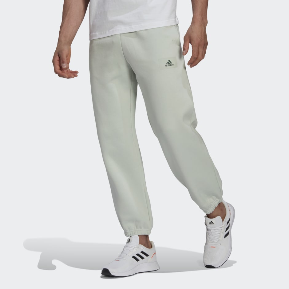 symptom Afgørelse For nylig adidas Essentials FeelVivid Cotton fleece Straight Leg Sweat Pants - Green  | adidas TZ
