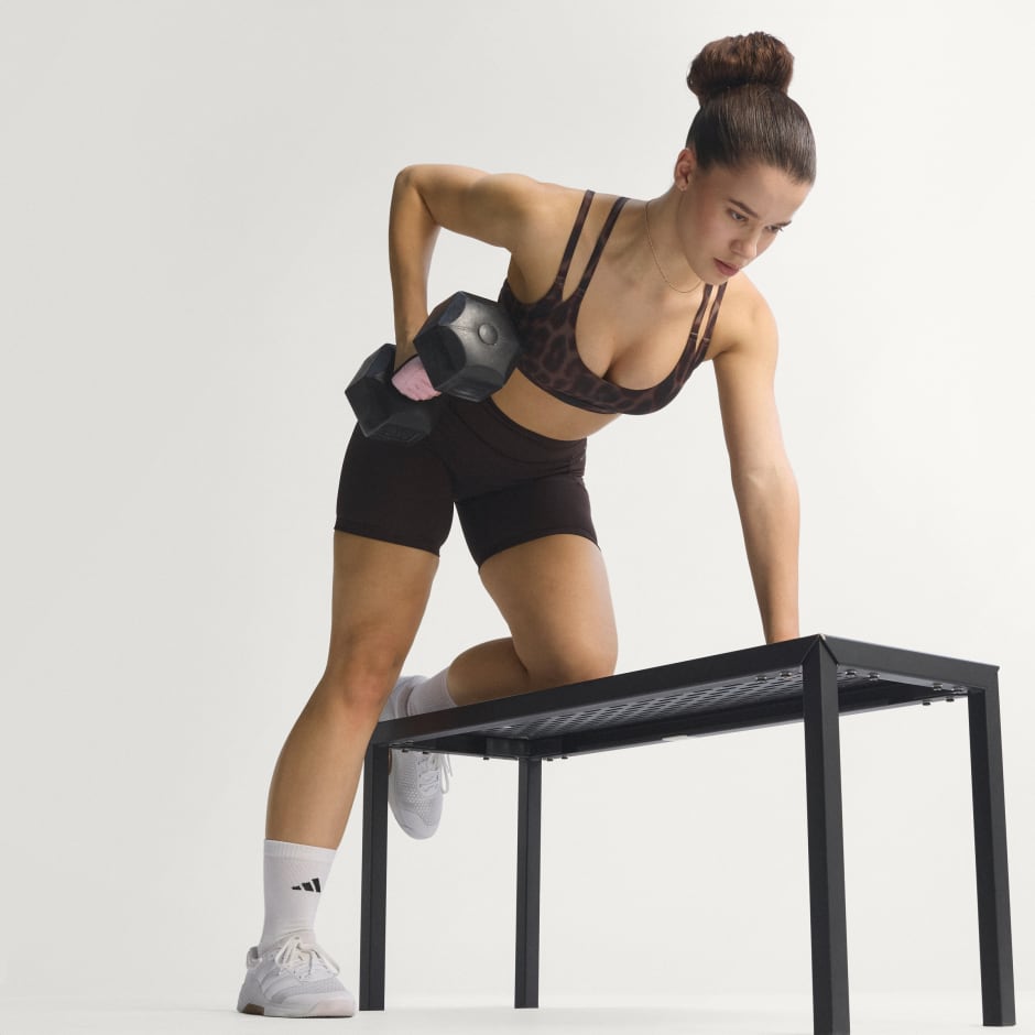 Optime Leopard Strappy Light Support Bra