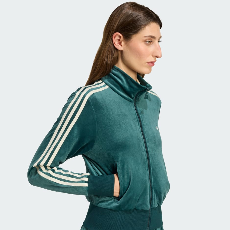 Veste de surv&ecirc;tement Firebird velours gaufr&eacute; adidas Originals x Liberty London