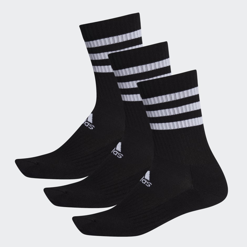 3-Stripes Cushioned Crew Socks 3 Pairs image number null